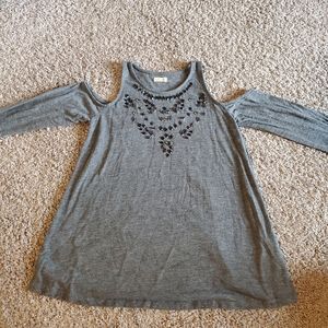 Grey off the shoulder long sleave